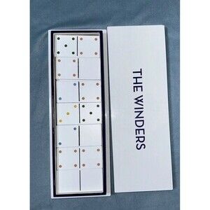 Vintage Mark & Graham The Winders Luxury Domino Game Set with Colorful Dots